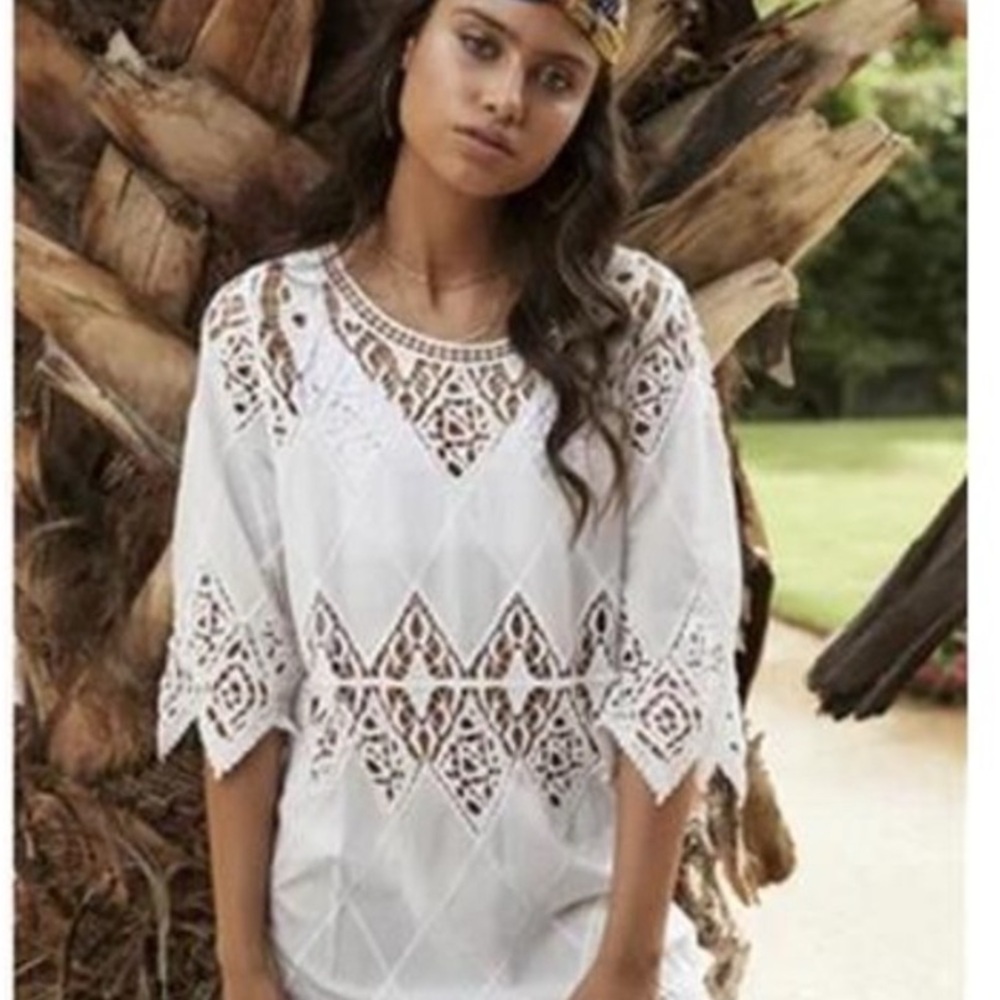 NWT Pilyq M/L Water Lily Lisi Lace Mini
Dress Swimsuit Cover